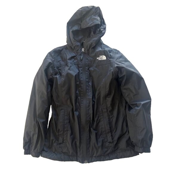 North Face Girls 10/12 Black Triclimate 3-in-1 Jacket Hooded WInter - Picture 1 of 7